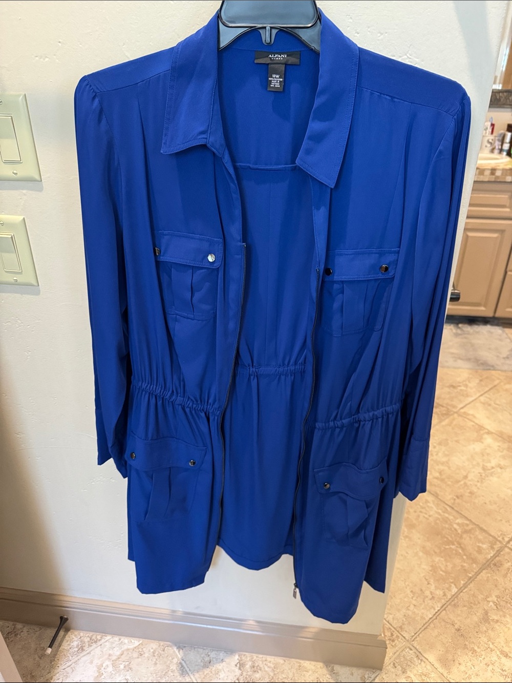 Alfani Women's Cobalt Blue Utility Jacket